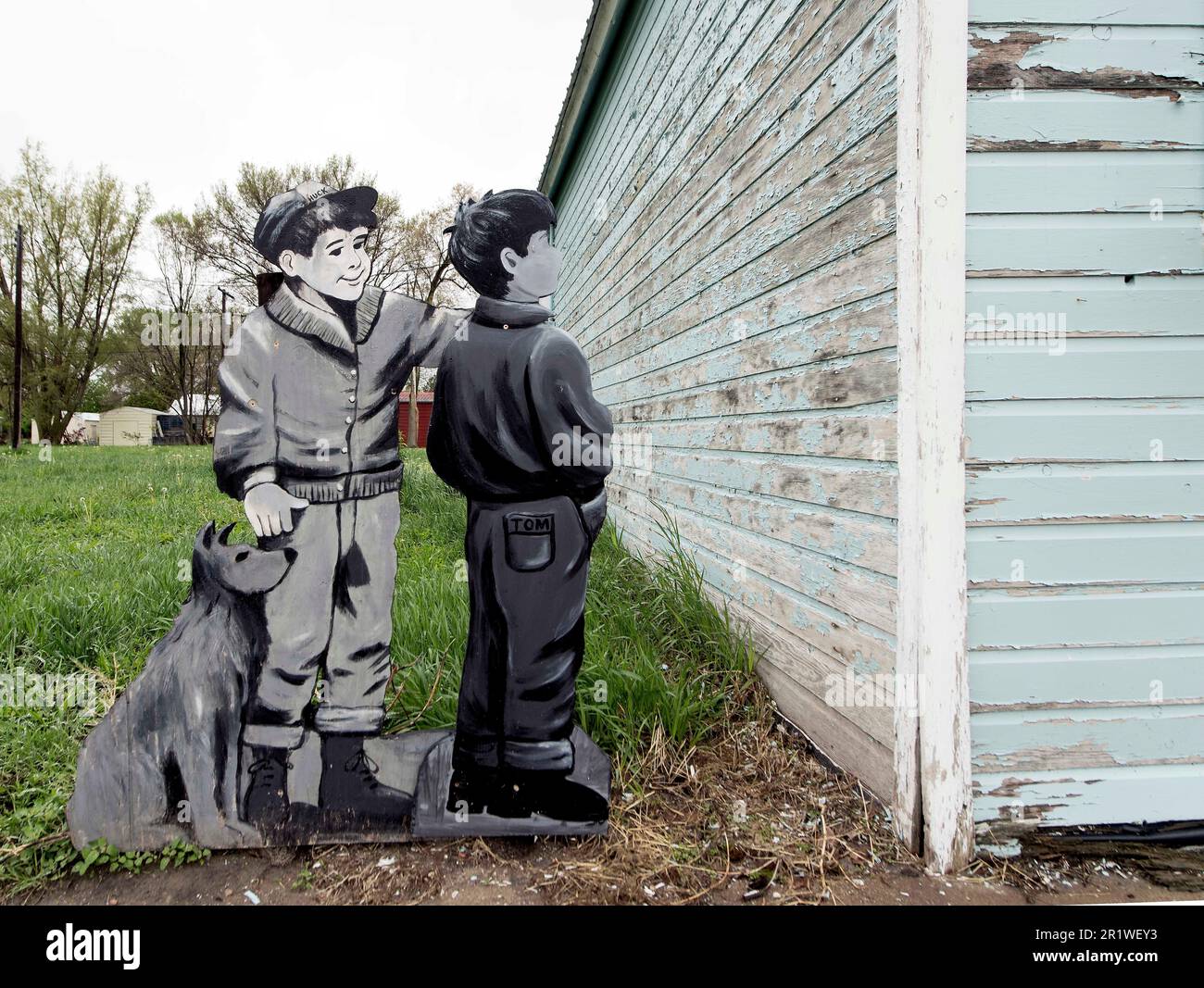 Taylor, Nebraska, USA. 15th May, 2023. ''The Villagers'' are lifesized