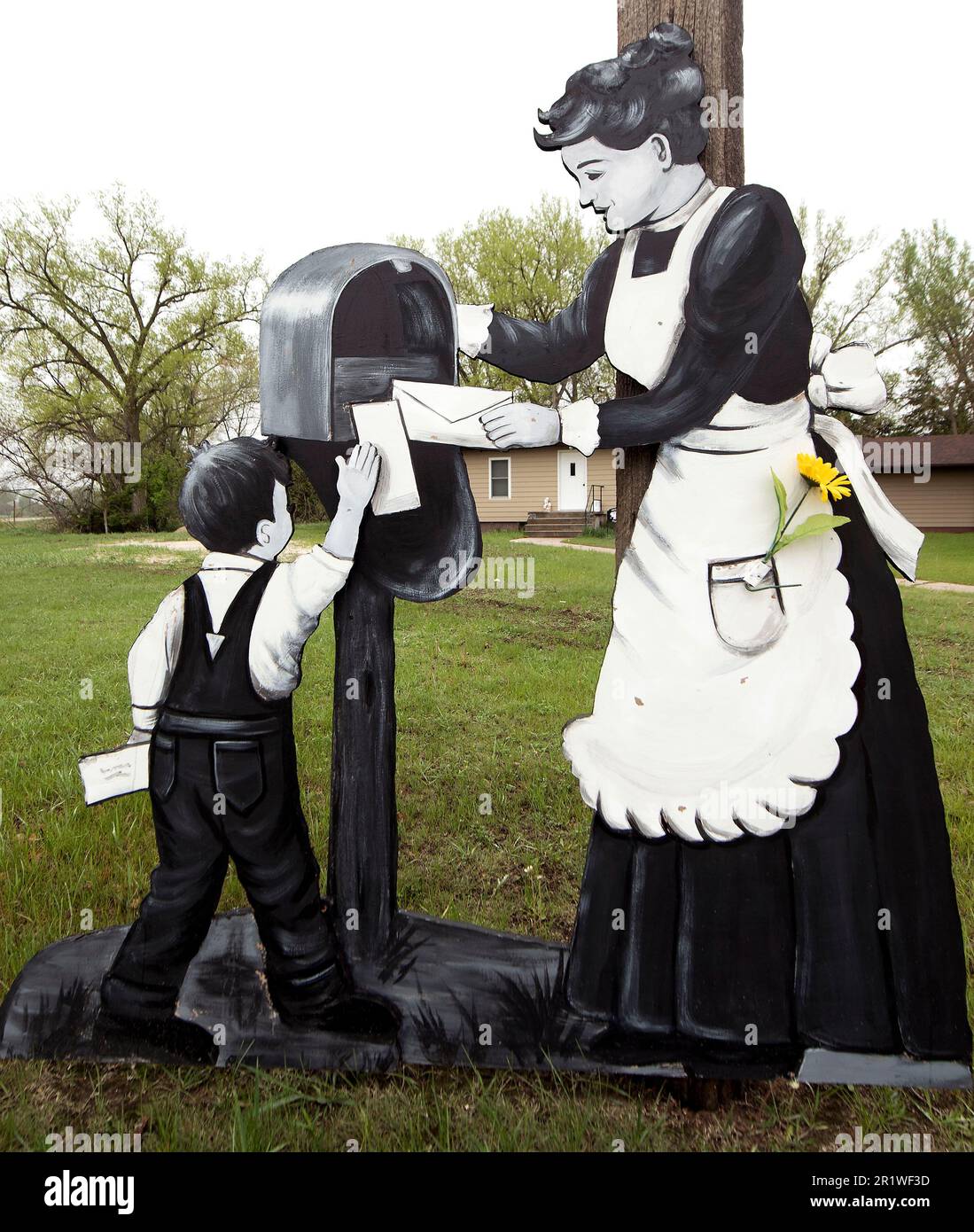 Taylor, Nebraska, USA. 15th May, 2023. ''The Villagers'' are lifesized