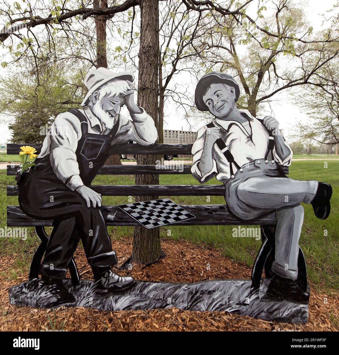 Taylor, Nebraska, USA. 15th May, 2023. ''The Villagers'' are lifesized