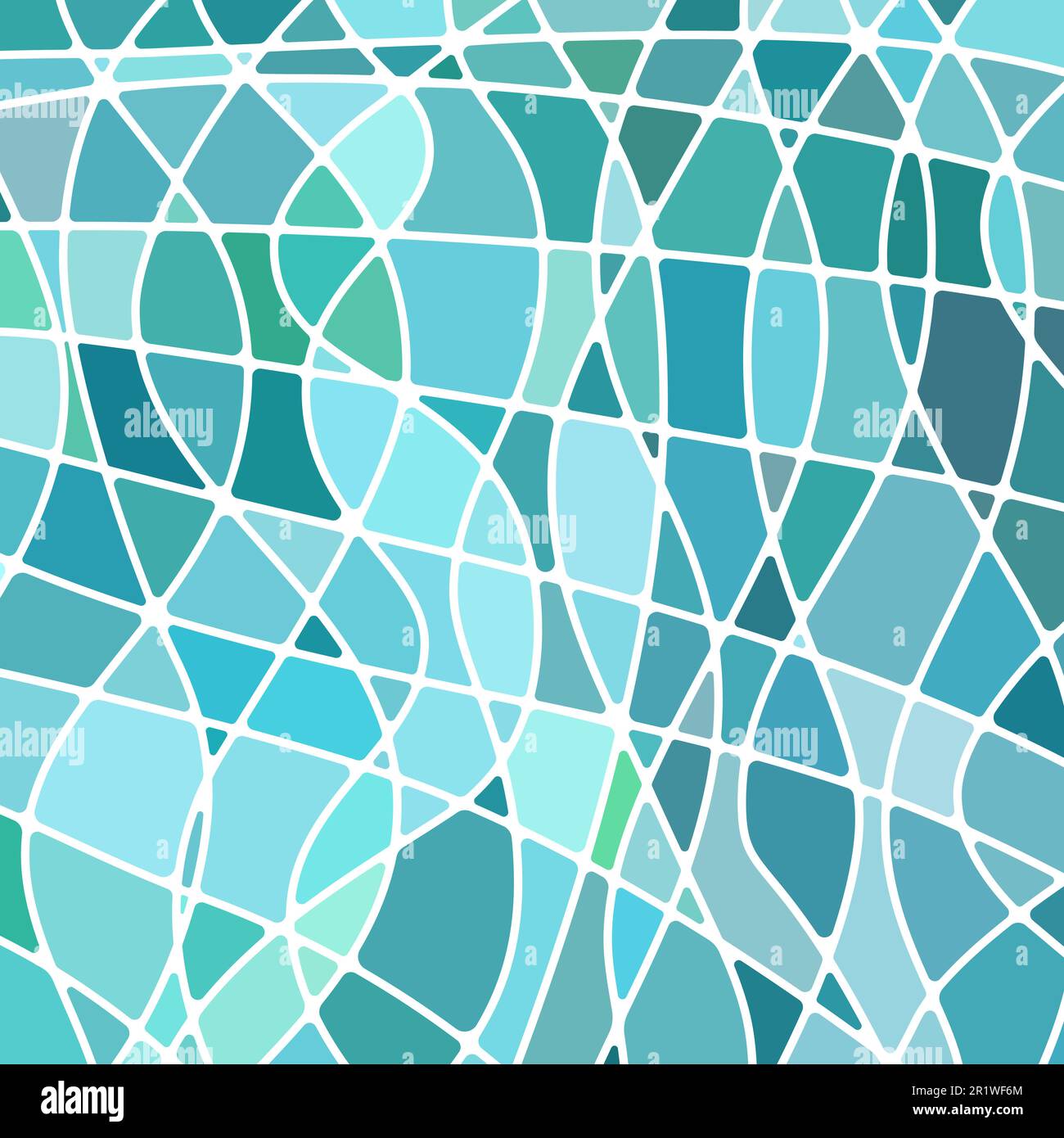 abstract vector stained-glass mosaic background - blue and teal Stock ...