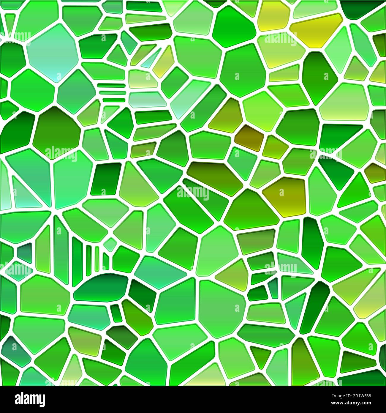 abstract vector stained-glass mosaic background - green and brown Stock ...