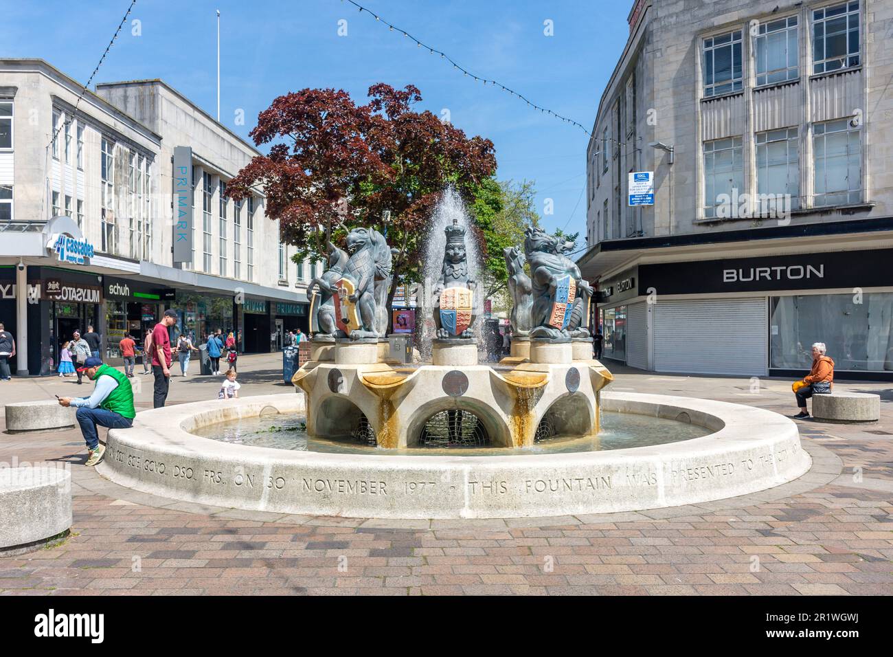 Cascades Fountain, Commercial Road, Portsmouth, Hampshire, England