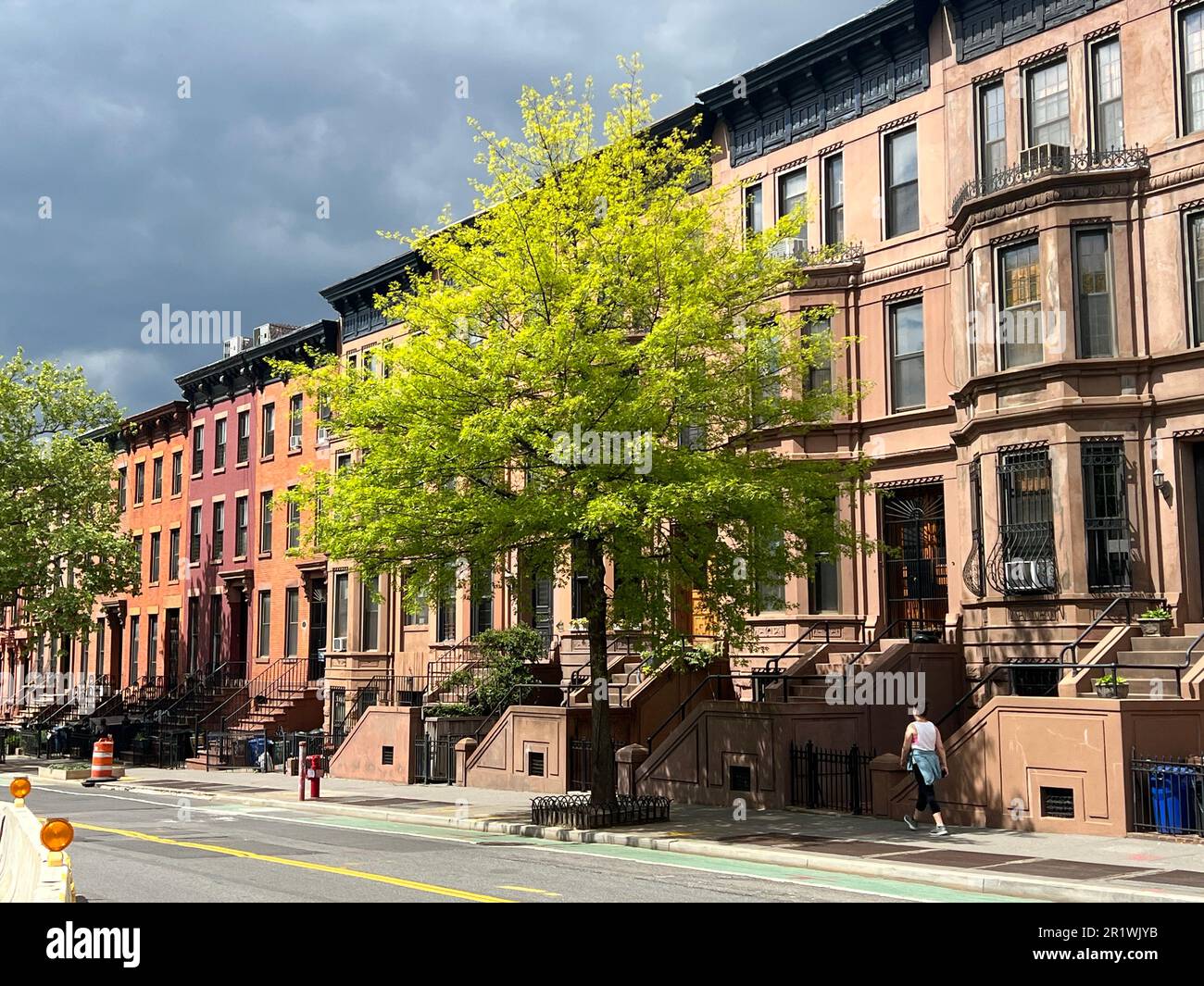 Walkp Brownstone walkup apartment buildings on 9th Street in the Park Slope ...