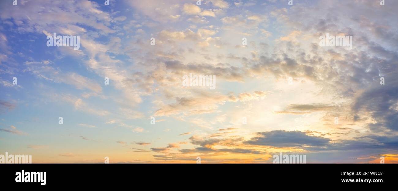 Panorama of dramatic sky background Stock Photo - Alamy