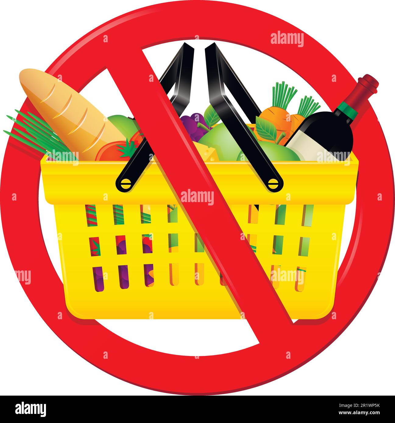 No picnic sign isolated on white background vector illustration Stock