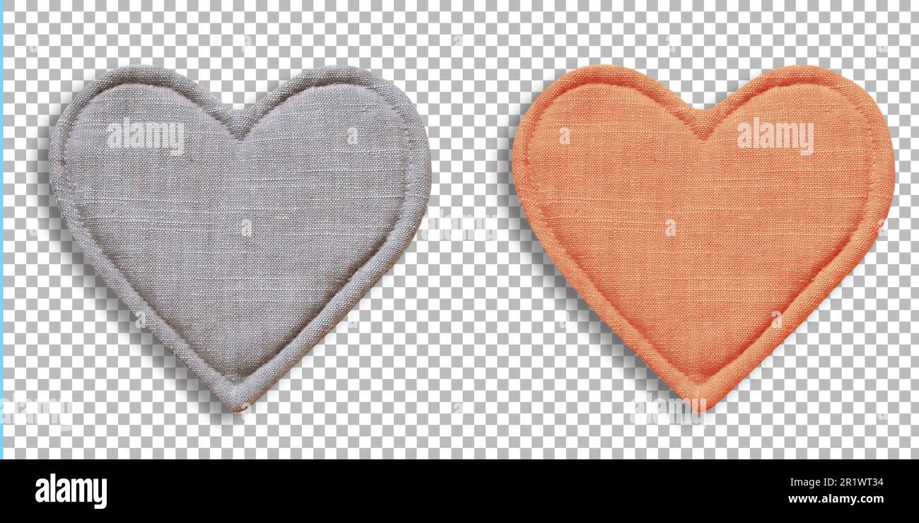 Colored kitchen gloves heart set, heat protection and safety Isolated