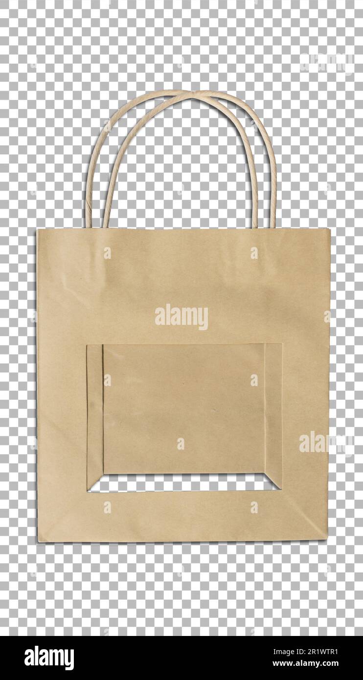 Plain khakis paper bag for your asset project. Stock Photo