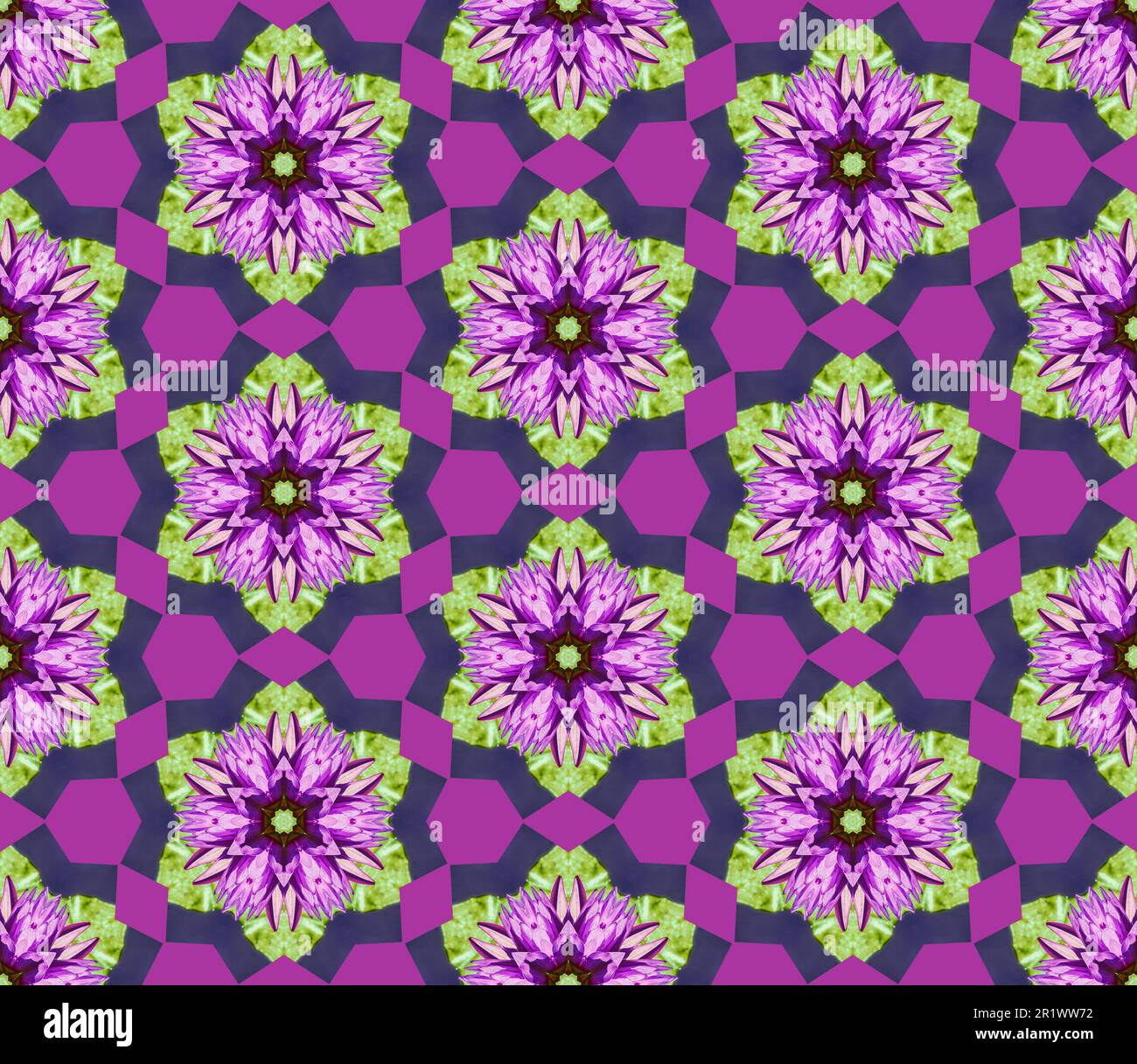 Pink, purple, green digital art spring summer floral pattern abstract background. Seamless repeating pattern for mobile wallpaper background other designs Stock Photo