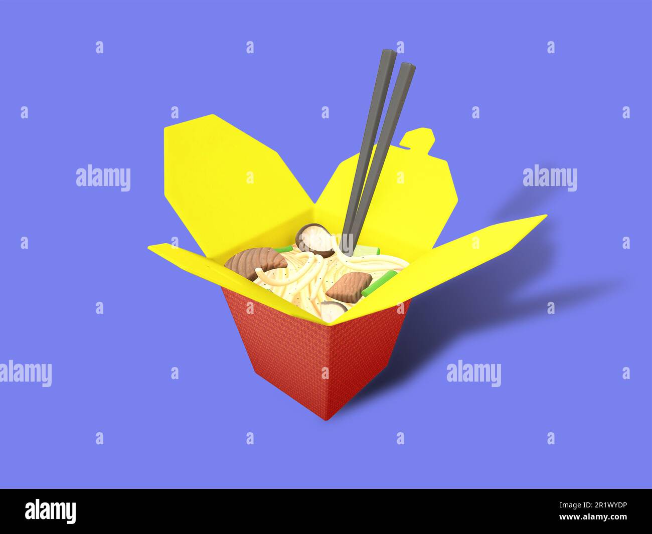 Asian noodle box fast food mockup Stock Photo Alamy