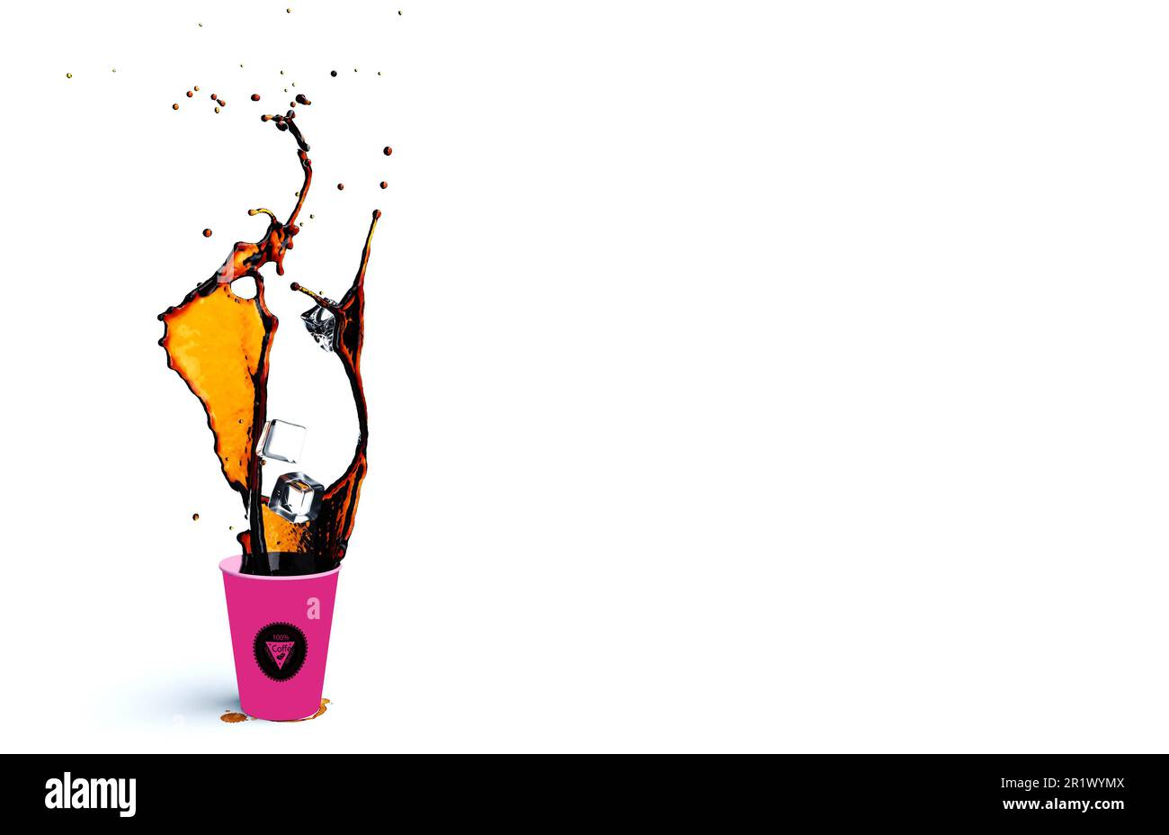 Simply minimalist coffee or tea paper cup mockup Stock Photo - Alamy