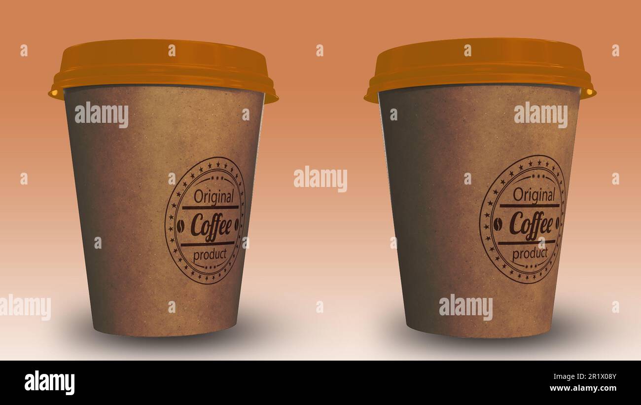 Simply Original scene paper cup packaging mockup Stock Photo Alamy