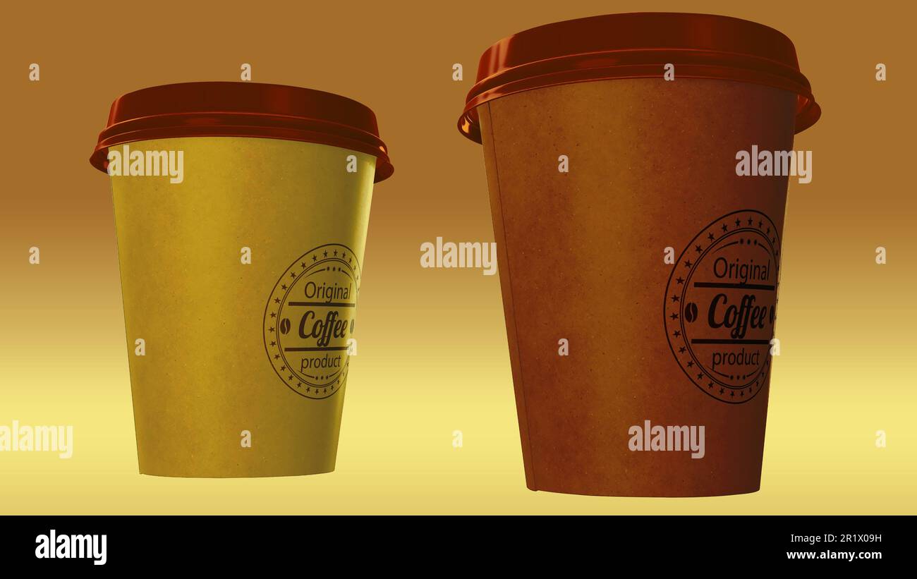 Simply Original scene paper cup packaging mockup Stock Photo Alamy