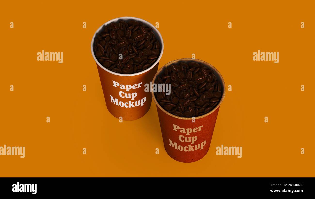 Simply minimalist coffee or tea paper cup mockup Stock Photo Alamy