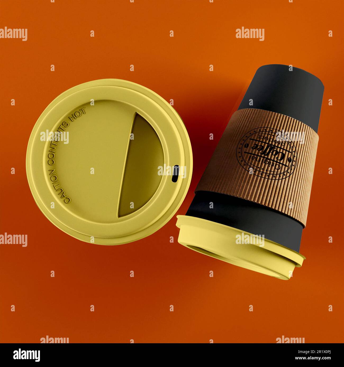 Simply Original scene paper cup packaging mockup Stock Photo Alamy