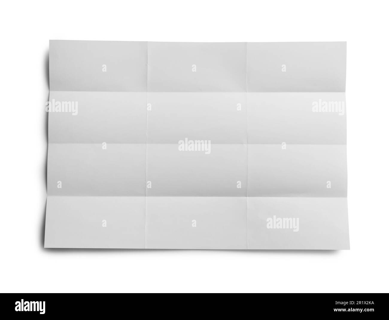 Blank sheet of paper with creases, top view Stock Photo Alamy