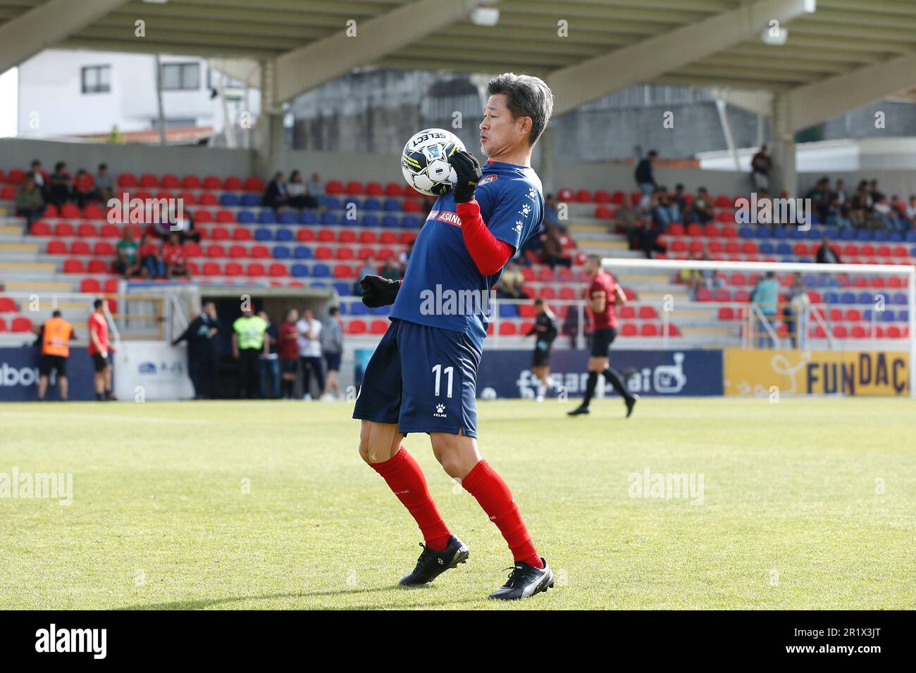 Oliveira de Azemeis, Portugal. 12th Feb, 2023. Rodrigo Borges (Oliveirense)  Football/Soccer : Portugal Liga Portugal 2 SABSEG match between UD  Oliveirense 2-1 FC Porto B at the Estadio Carlos Osorio in Oliveira