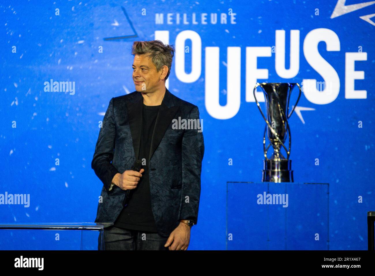 Paris, France. 15th May, 2023. Benjamin Biolay, French singer, during the 2023 Arkema D1 trophies ceremony on May 15, 2023 at Pavillon d'Armenonville in Paris, France - Photo Antoine Massinon/A2M Sport Consulting/DPPI Credit: DPPI Media/Alamy Live News Stock Photo