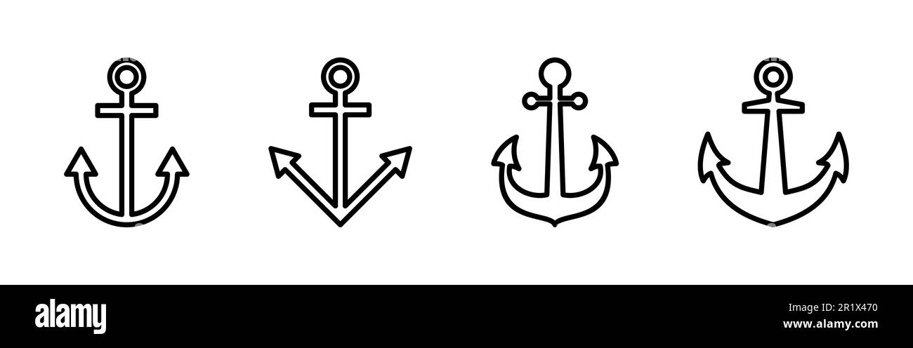 Anchor icon vector. Anchor symbol logo. Anchor marine icon Stock Vector ...