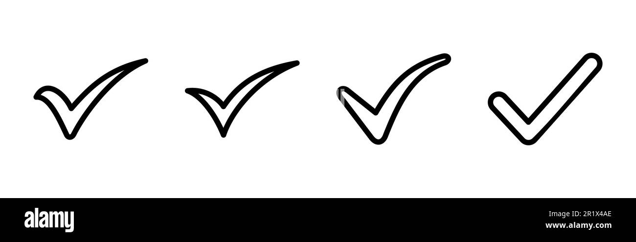 Check mark vector. Check mark icon. Tick mark symbol vector Stock ...