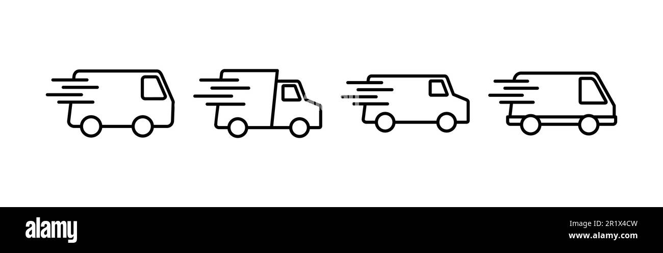 Fast shipping delivery truck icon vector. Delivery truck icon. fast ...