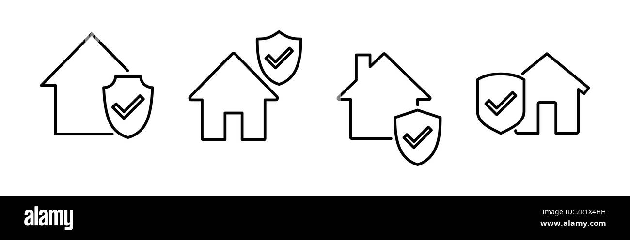 house insurance icon vector. house protection icon Stock Vector Image ...