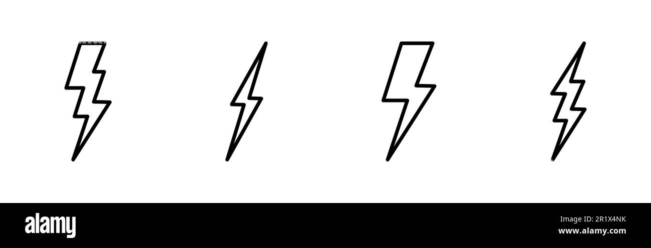 Lightning icon vector. electric icon vector. power icon. energy sign ...