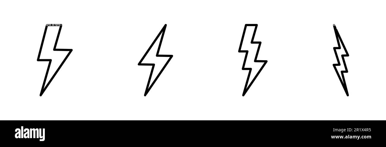 Lightning icon vector. electric icon vector. power icon. energy sign ...