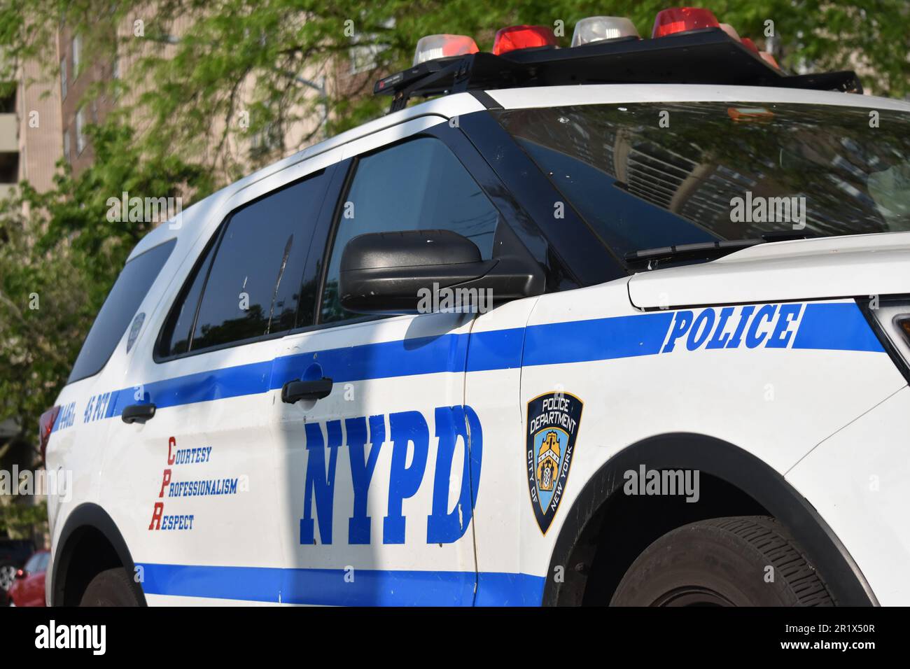 The Bronx, New York, USA. 15th May, 2023. NYPD Police Vehicle at the