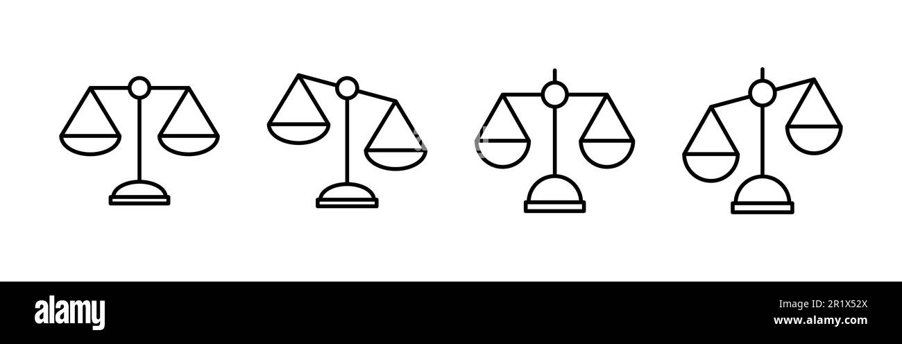 Scales icon vector. Law scale icon. Scales vector icon. Justice Stock ...