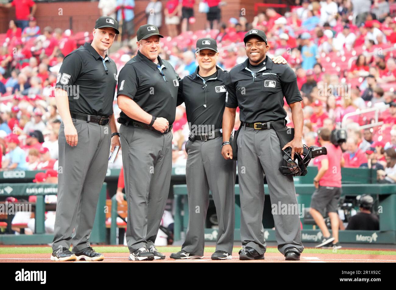 St louis united states 15th may 2023 major league umpires l to r
