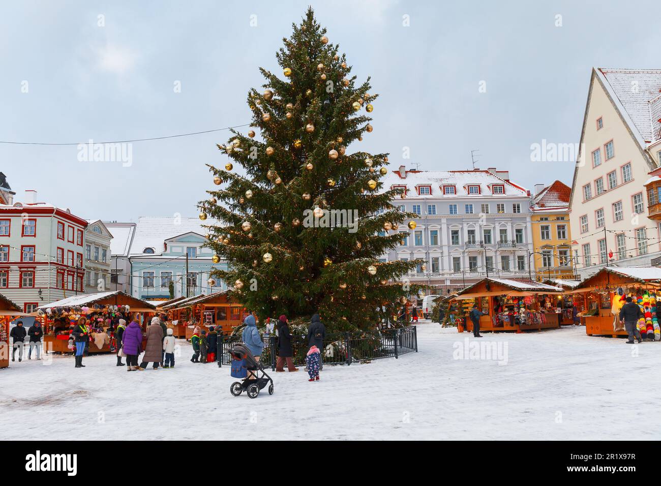 TALLINN, ESTONIA - DEC 25, 2022: Traditional Estonian Christmas Market