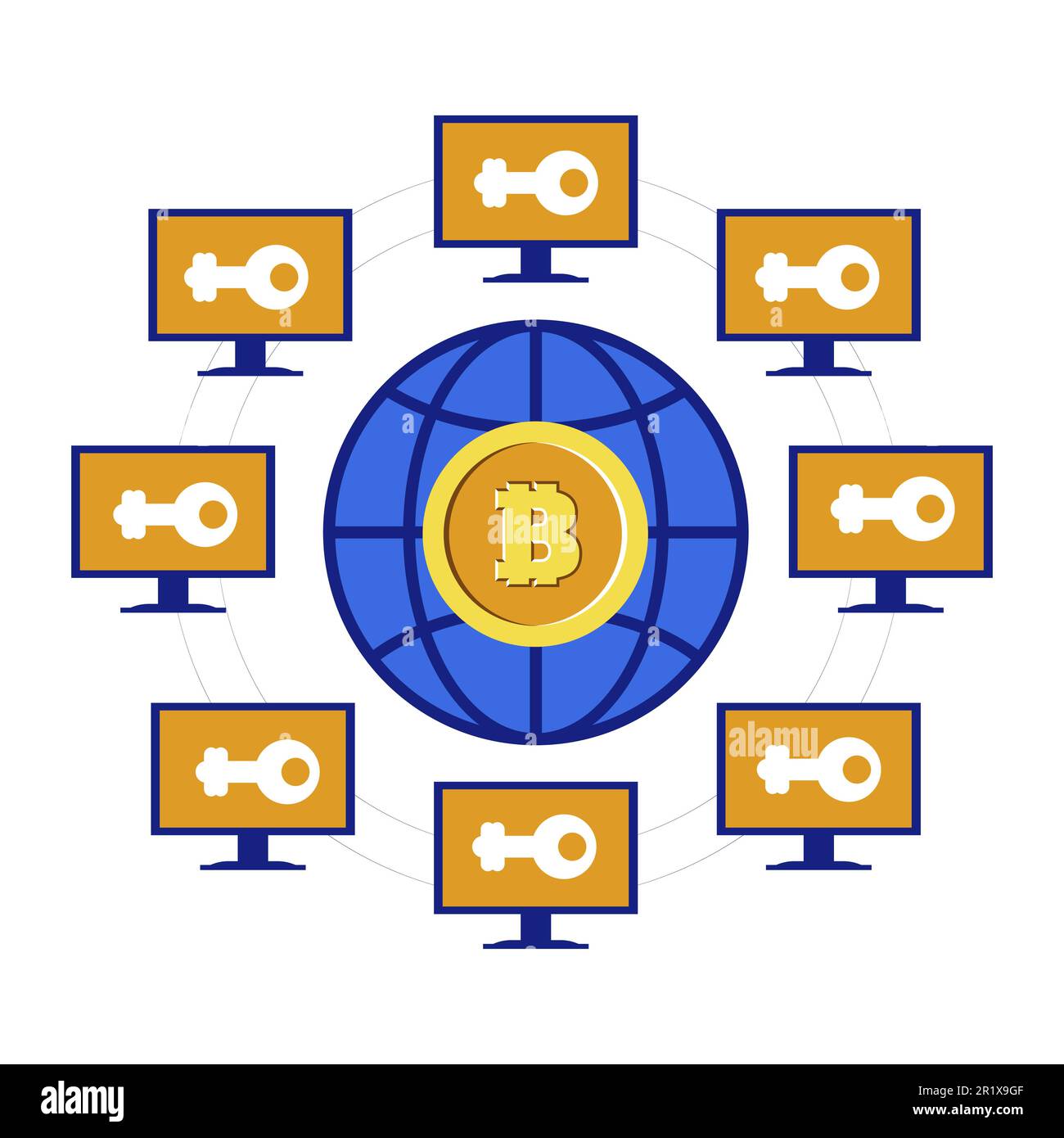 Mining pool, bitcoin or cryptocurrency, online business, Internet  connection Stock Vector Image & Art - Alamy