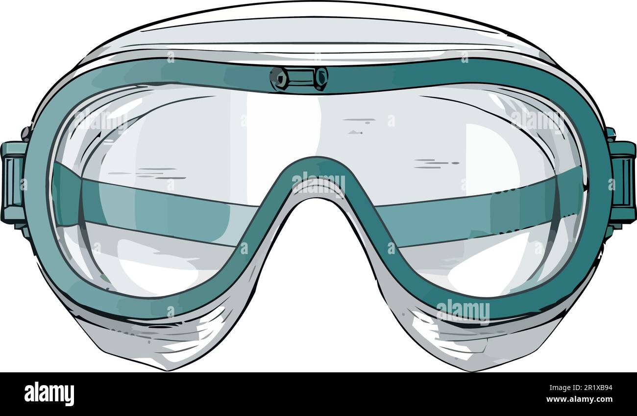 Swimming goggles protect eyes over white Stock Vector Image & Art - Alamy