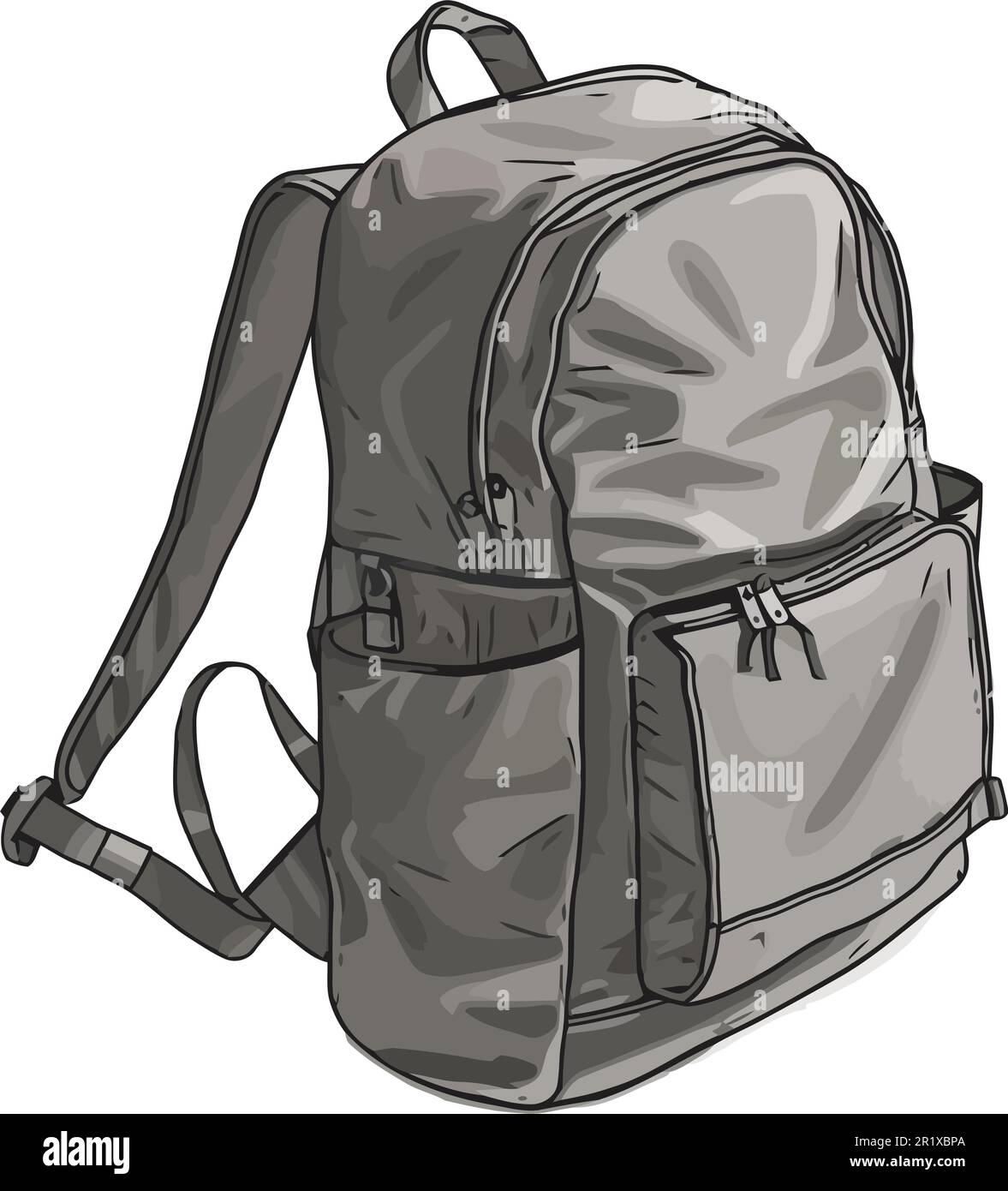 Hiking backpack for adventure over white Stock Vector Image & Art - Alamy