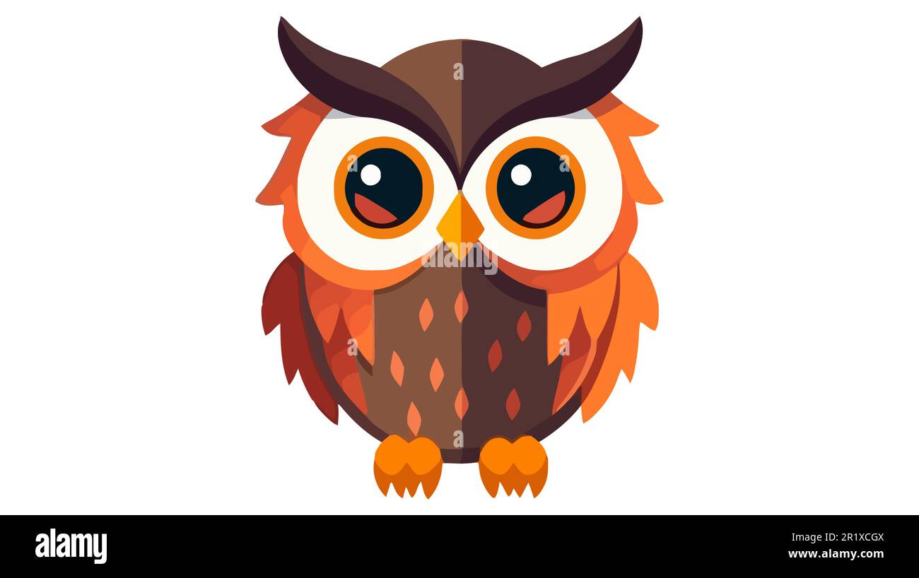 Owl logo. Vector illustration isolated on white background Stock Vector ...