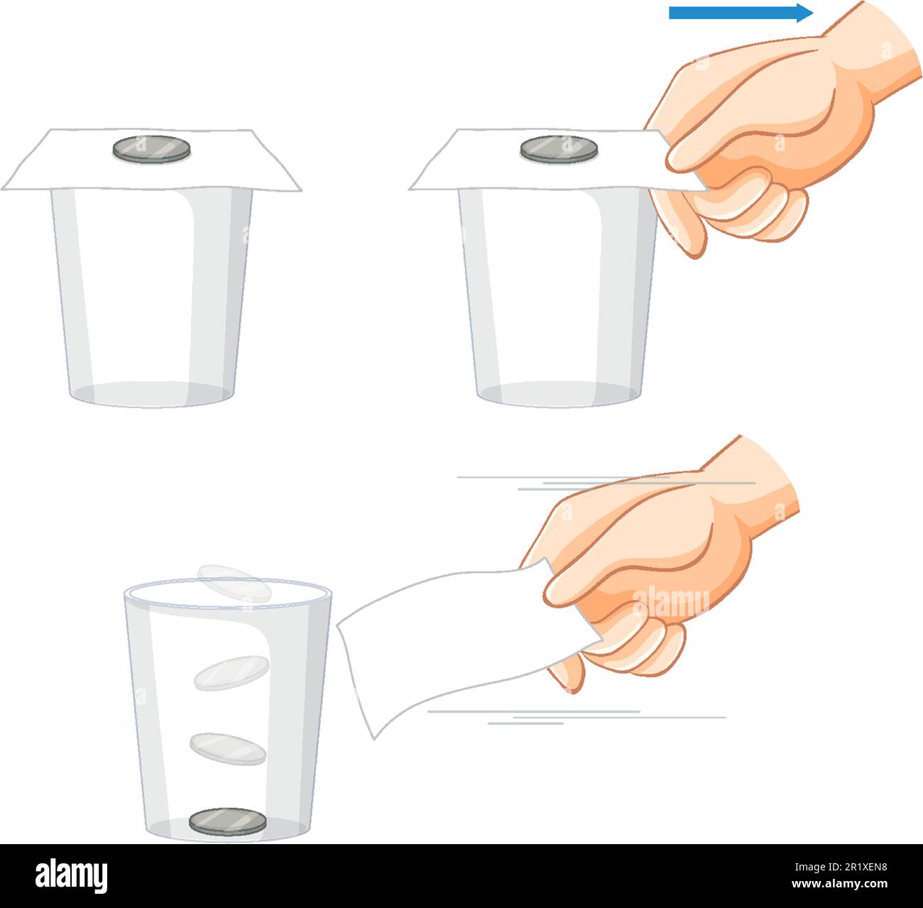 Science experiment with Newton's law illustration Stock Vector Image