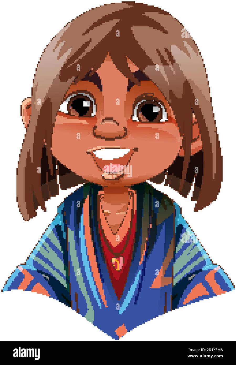 Girl wearing native American outfit illustration Stock Vector Image ...