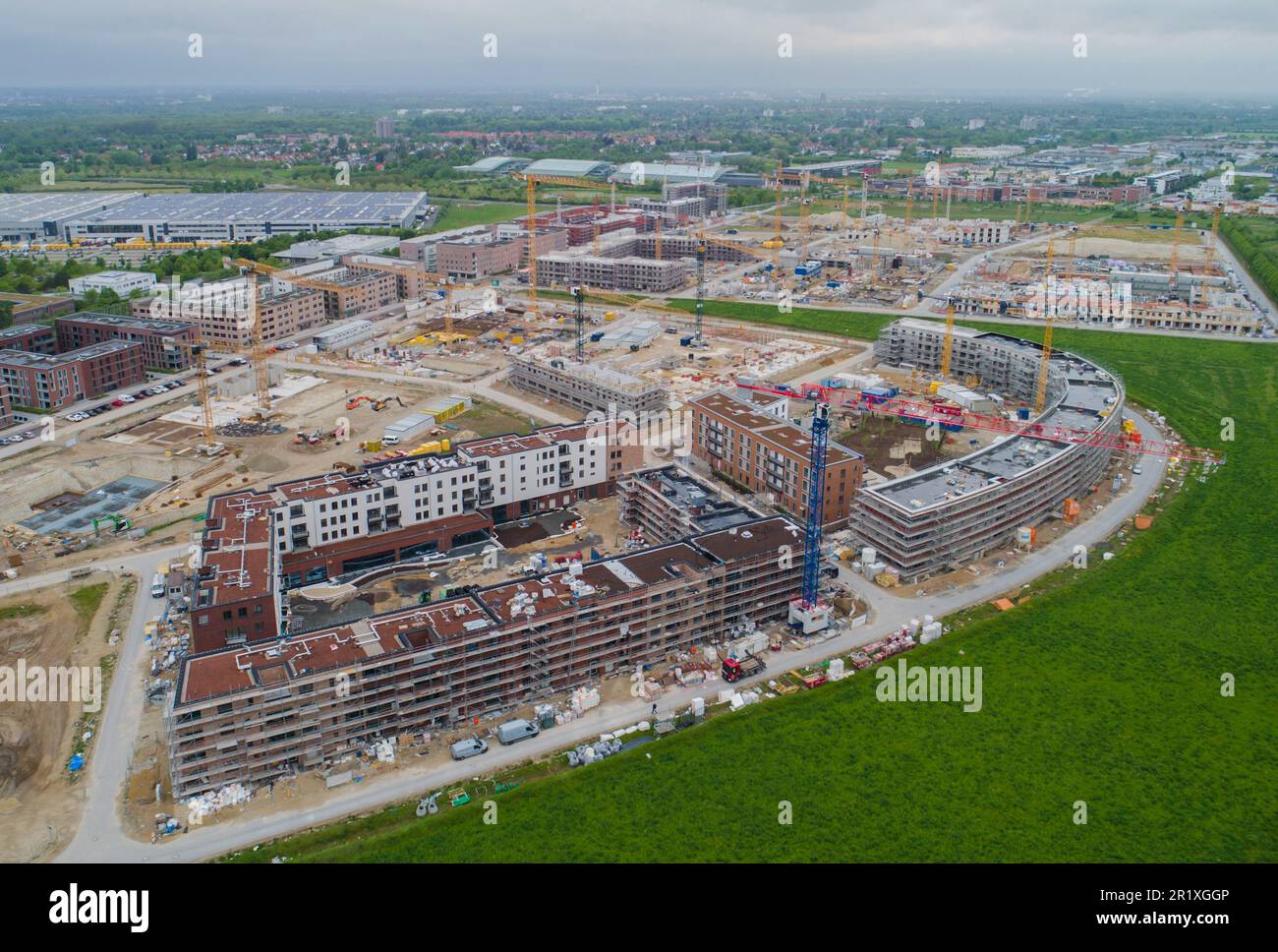 Hanover, Germany. 16th May, 2023. Apartment buildings with thousands of apartments are being