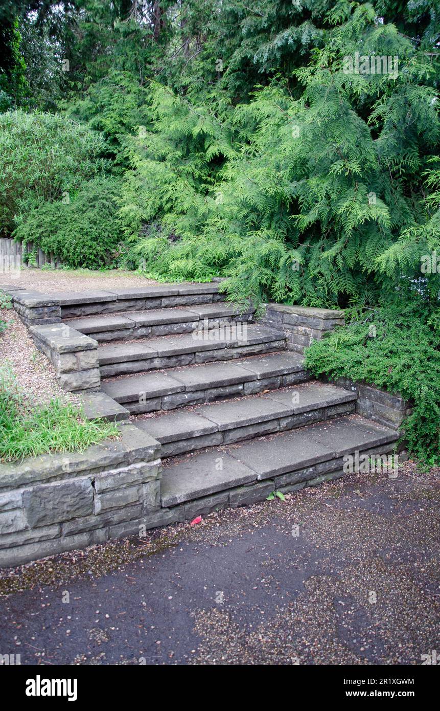 Old stone steps path leading hi-res stock photography and images - Alamy