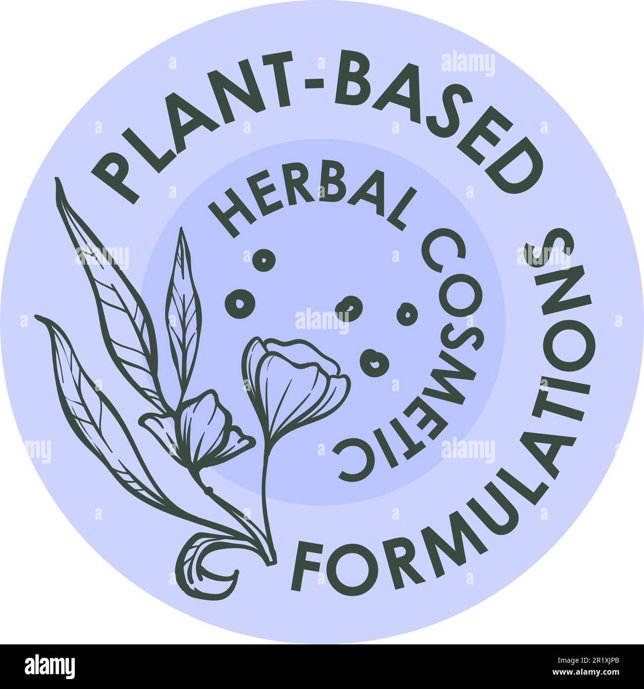 Plant based formula of herbal cosmetics for skin Stock Vector Image
