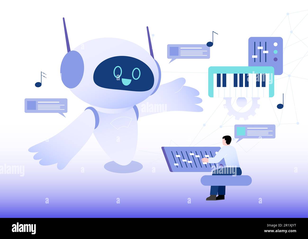 Ai Artificial Intelligence Robot Composing Music Stock Photo Alamy Ai Artificial Intelligence Robot Composing Music Stock Photo Alamy