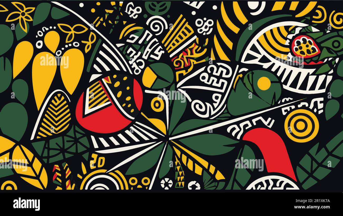 Abstract pattern in native African style. Vector illustration