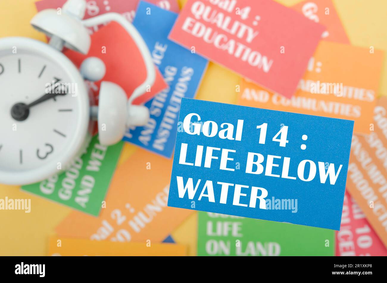 Goal 14 Life Below Water. The SDGs 17 development goals environment