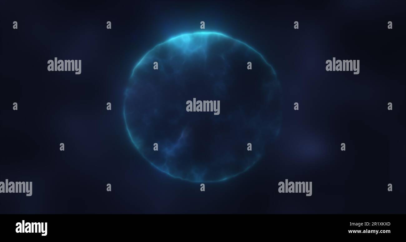 Abstract energy sphere round glowing magical digital futuristic space ...