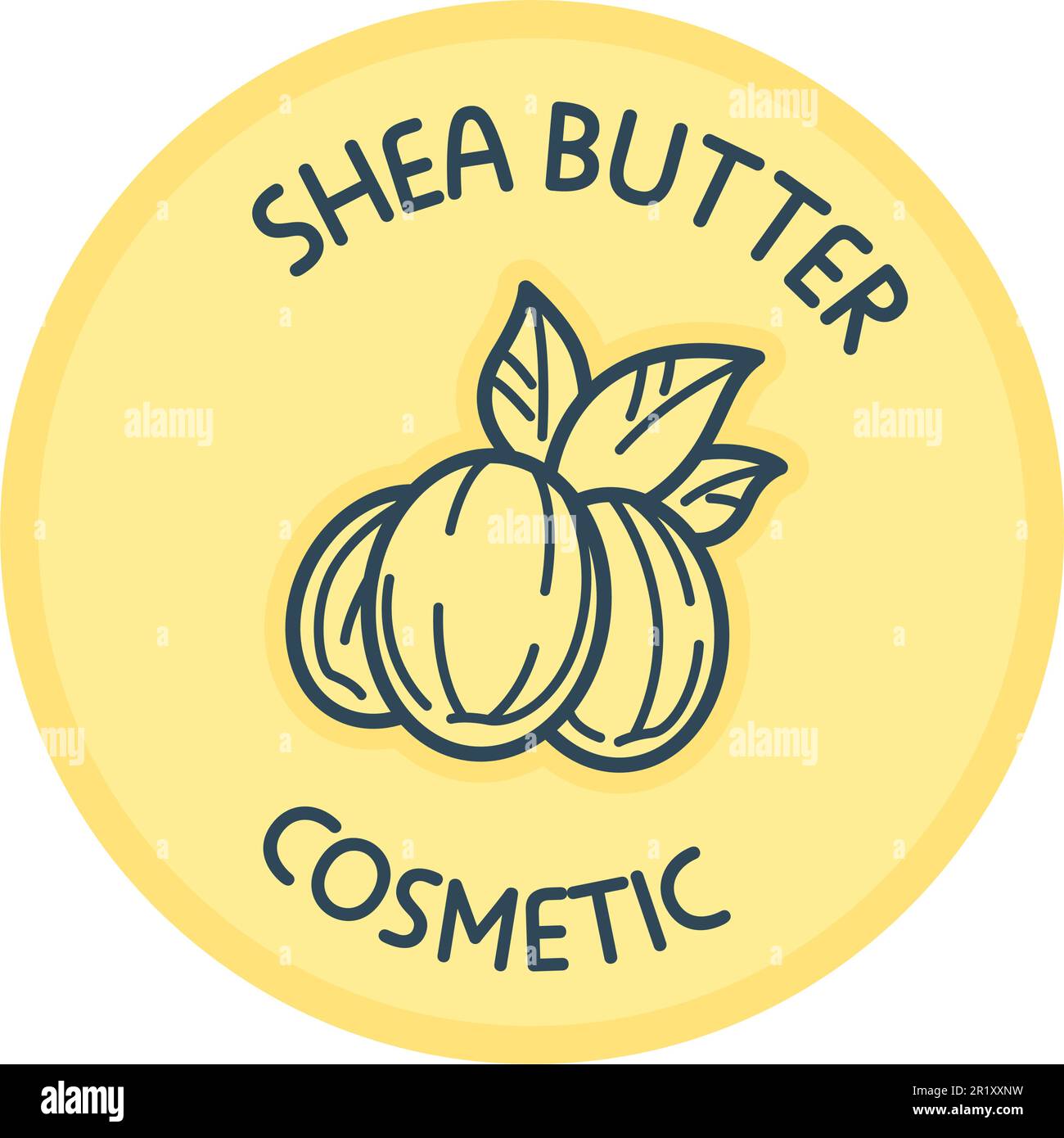 Cosmetics organic ingredient, shea butter vector Stock Vector Image