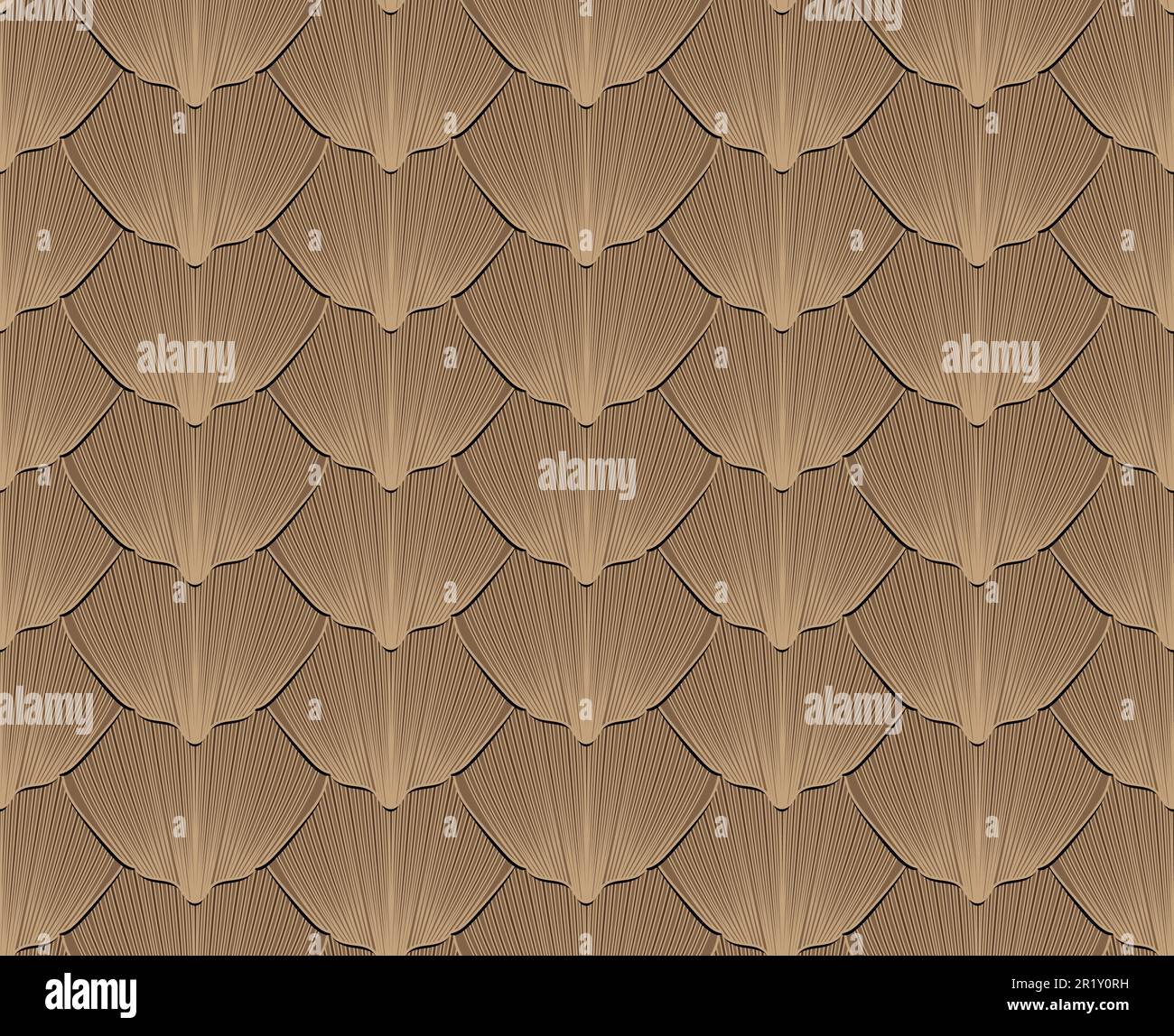 Abstract seamless pattern pangolin scales, dinosaur skin. Vector illustration for print, fabric, cover, packaging, interior decor, blog decoration and Stock Vector