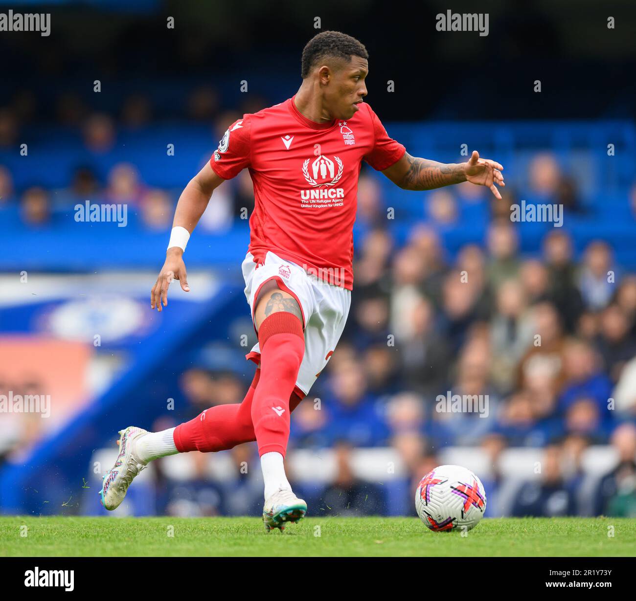 London, UK. 13th May, 2023. 13 May 2023 - Chelsea v Nottingham Forest - Premier League - Stamford Bridge Nottingham Forest's Danilo during the Premier League match at Stamford Bridge, London. Picture Credit: Mark Pain/Alamy Live News Stock Photo