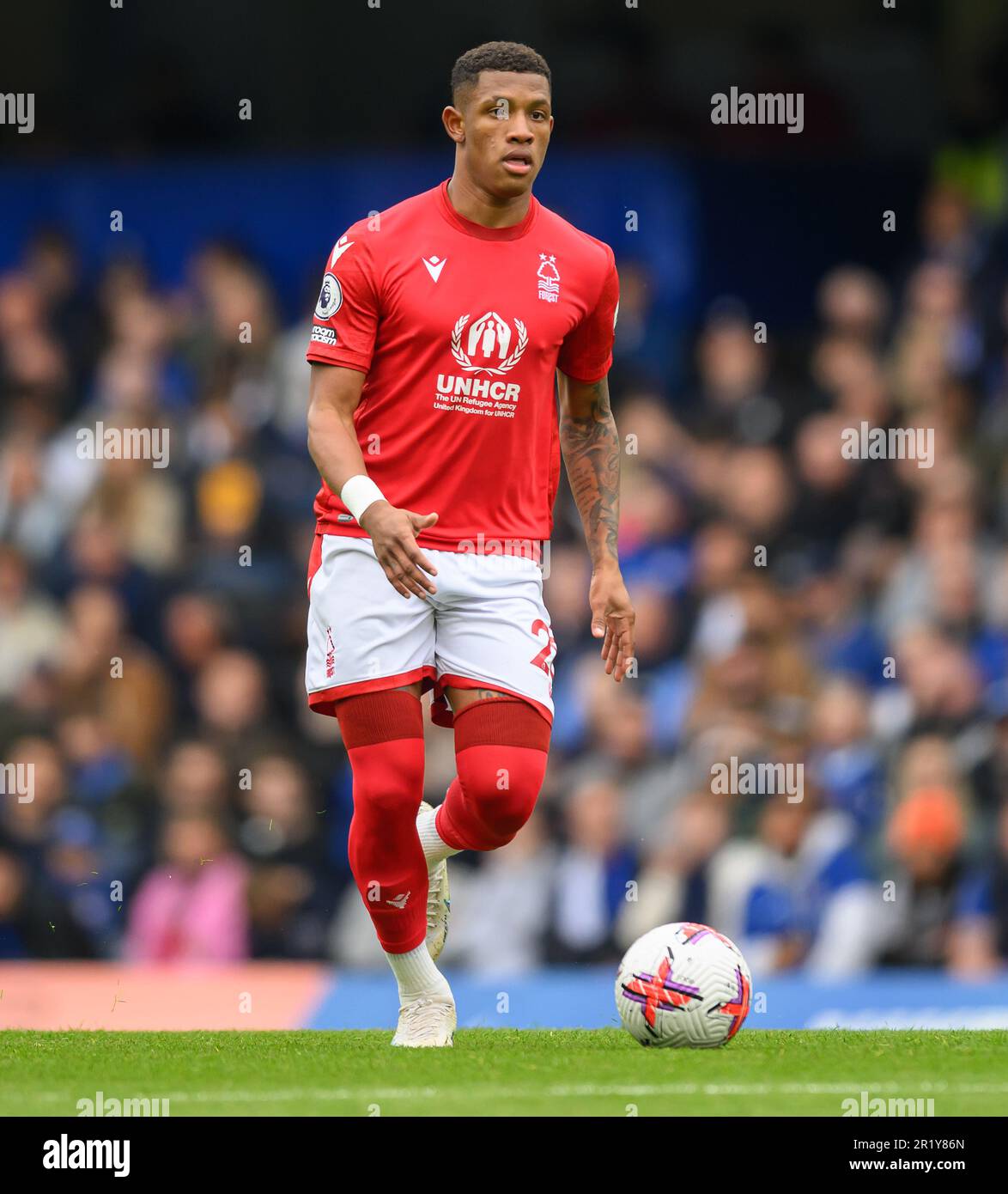 London, UK. 13th May, 2023. 13 May 2023 - Chelsea v Nottingham Forest - Premier League - Stamford Bridge Nottingham Forest's Danilo during the Premier League match at Stamford Bridge, London. Picture Credit: Mark Pain/Alamy Live News Stock Photo