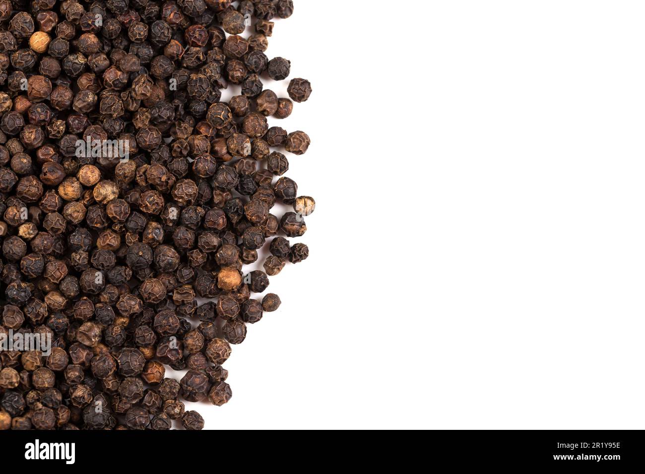 black pepper, black peppercorn , indian spice isolated on white Stock Photo Alamy