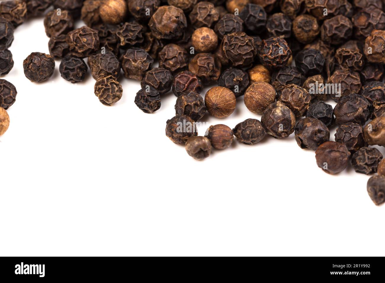 black pepper, black peppercorn , indian spice isolated on white Stock Photo Alamy